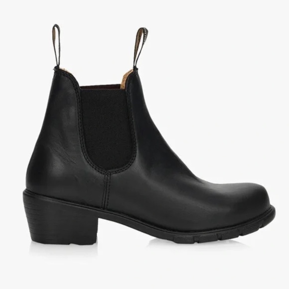 Blundstone Chelsea Ankle Boots Black Leather Block Heel Women’s Size 7.5